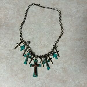 Turquoise Cross Necklace